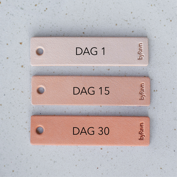 Læder ændrer farve med tiden