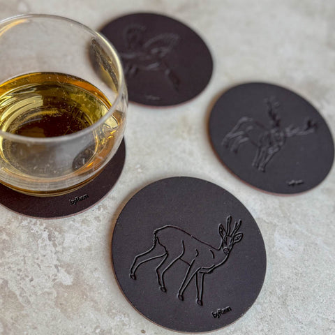 Coasters / Ølbrikker i læder