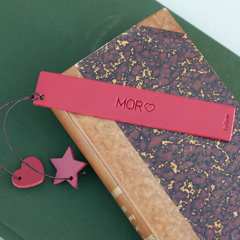 Bogmærke i læder fra byRavn - byRavn.dk